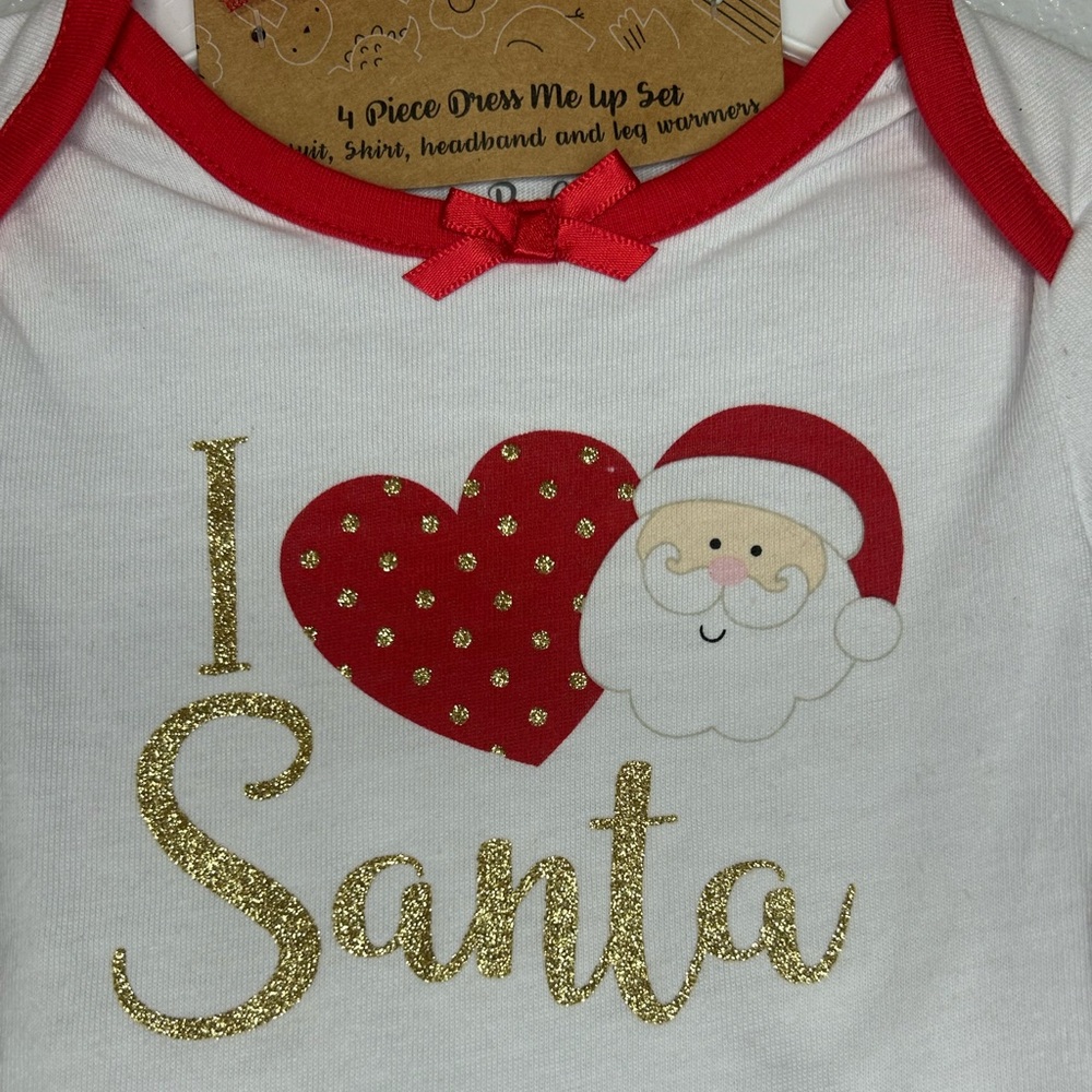 Baby Essentials Festive Baby Outfit with Headband - Picture 2 of 7